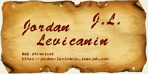 Jordan Levičanin vizit kartica